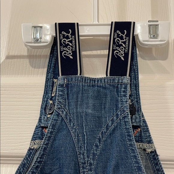 Ralph Lauren Cotton Denim Overall & Janie & Jack Tartan Plaid Flannel Onesie NWT - Picture 5 of 7
